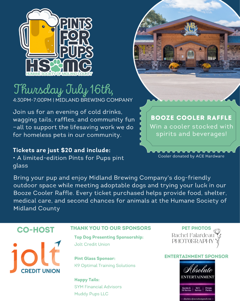 Pints for pups July 16 flyer